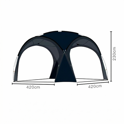 Camping Dome Tent 14×14ft – 210D UPF50+ Ventilated Windproof for Camping Beach Picnic | Traverseon