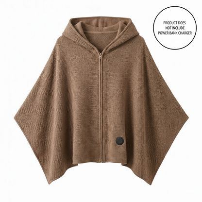 Cordless Graphene Heated Shawl – Hands-Free Wearable Warmth for Office & Home | Traverseon