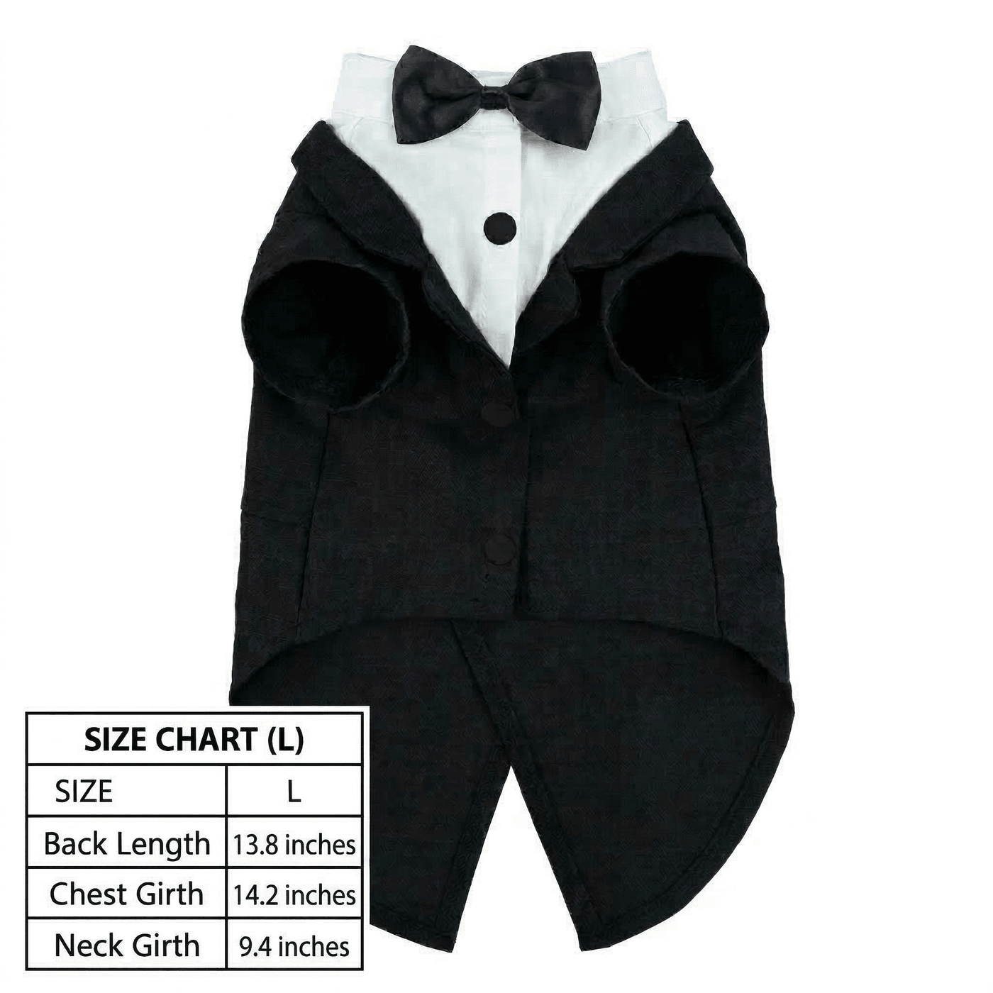 Cat Tuxedo with Bow Tie, Breathable Formal Pet Suit S/M/L for Weddings Parties Photoshoot | Traverseon