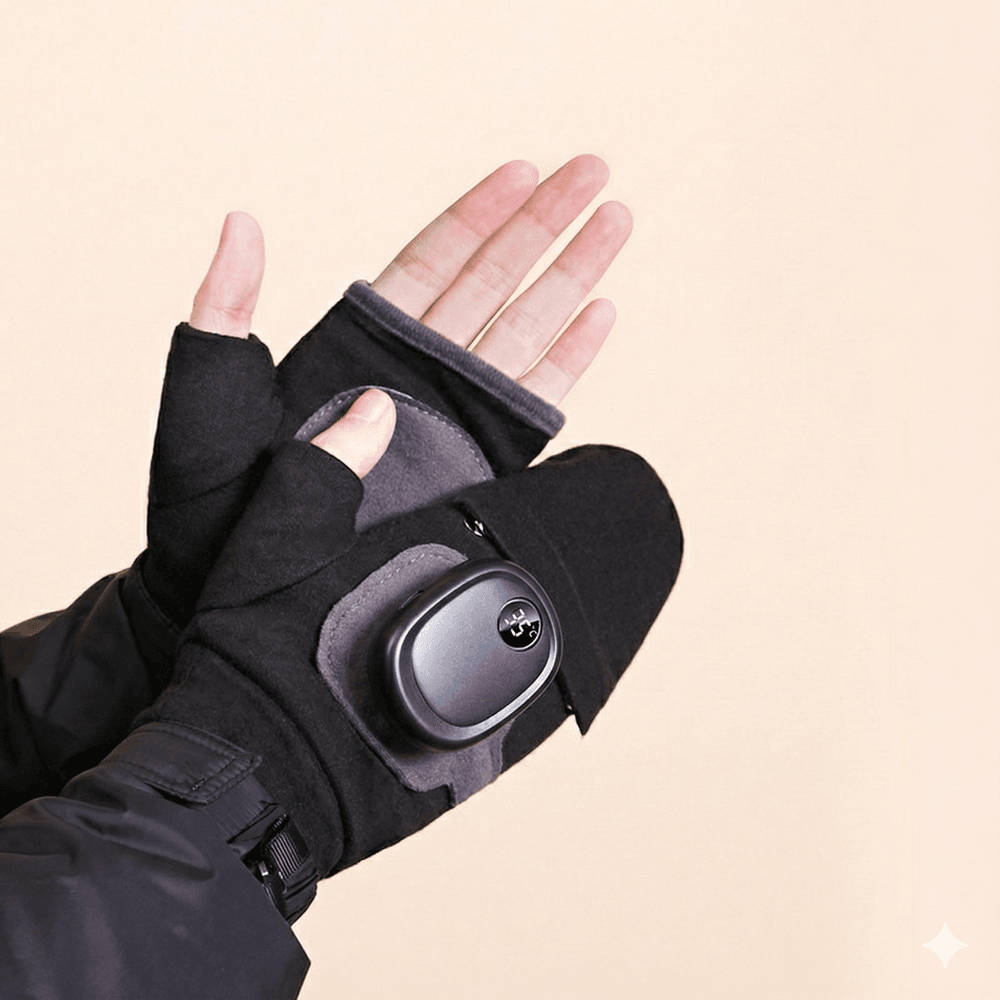 Rechargeable Heated Gloves – 5s Quick Heat, Fingerless Design | Traverseon