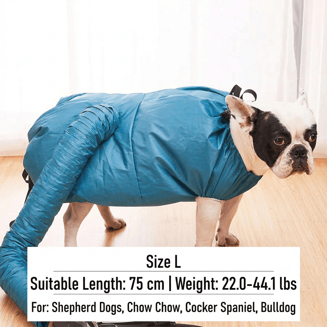 Dryer Dog Pet Drying Bag – 360° Circulating Hair Lock Hands-Free | Traverseon