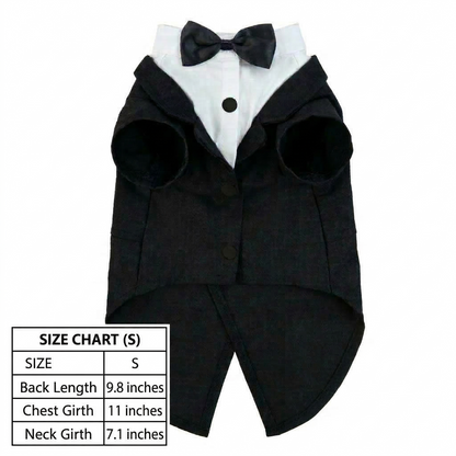 Cat Tuxedo Outfit – Formal Pet Suit with Bow Tie for Weddings & Parties | Traverseon