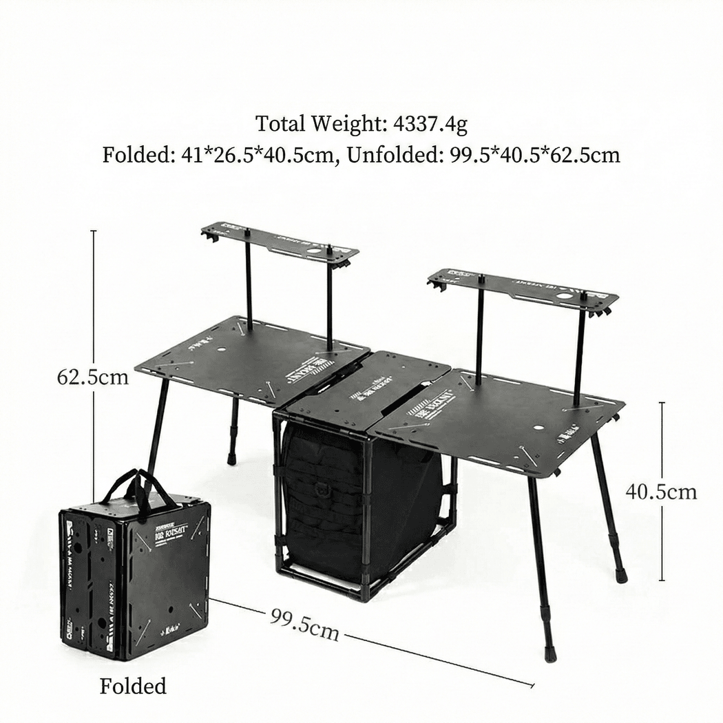 Camping Table – Folding Portable 30L Skeleton Tactical Bag 2-in-1 Outdoor | Traverseon