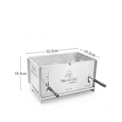 Multi-Function Charcoal Camp Stove – Dual-Zone Cooking, 3-Level Heat | Traverseon