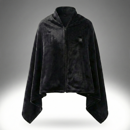 USB Heated Shawl Blanket – 3-Level Rapid Heating, Wearable & Washable for Home Office Camping | Traverseon