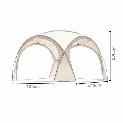 Camping Dome Tent 14×14ft – 210D UPF50+ Ventilated Windproof for Camping Beach Picnic | Traverseon