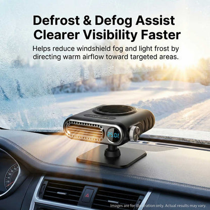 Portable 12V Fast-Heating Car Heater for Winter Driving & Defrosting