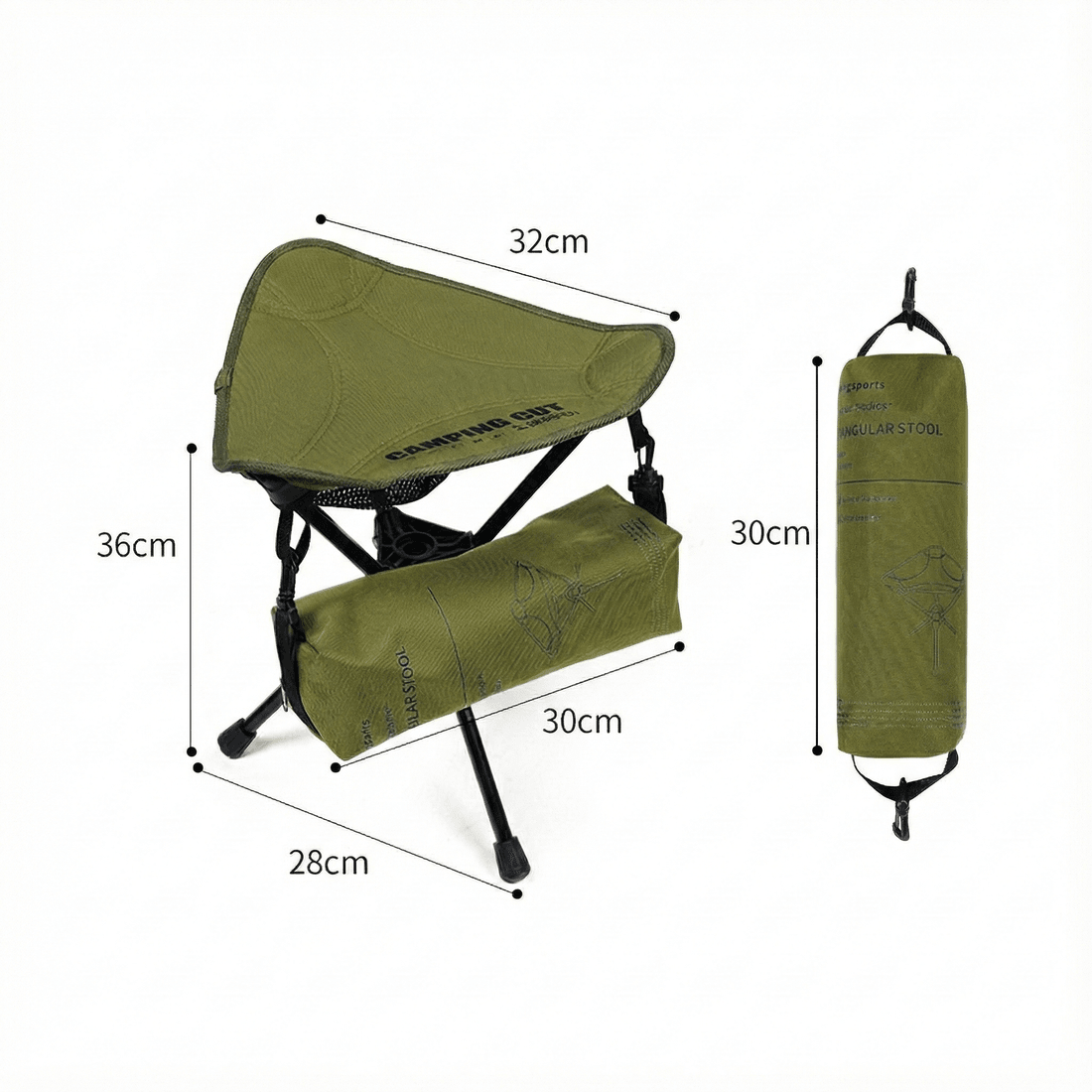360° Swivel Hunting Stool – Portable Folding Camping Stool | Traverseon