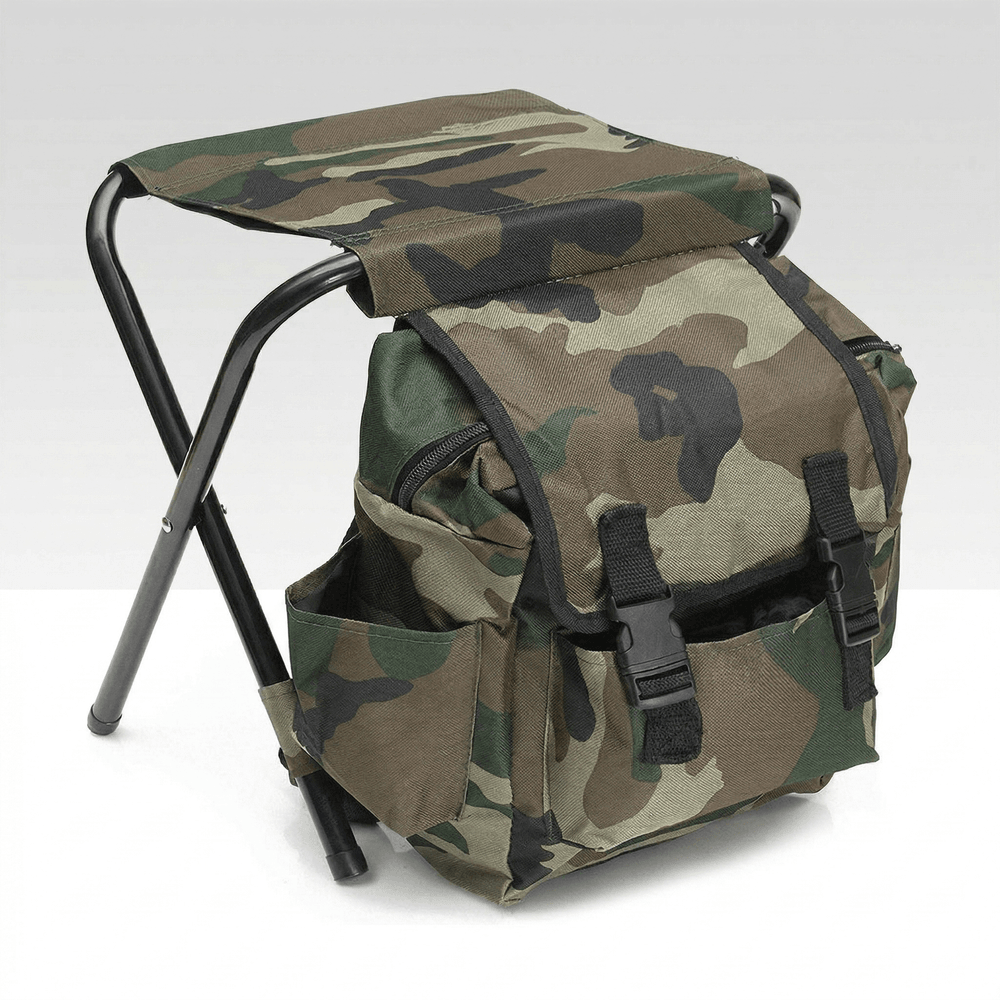Backpack Folding Chair – 2-in-1 Portable Seat with Storage, Lightweight Camping Stool | Traverseon