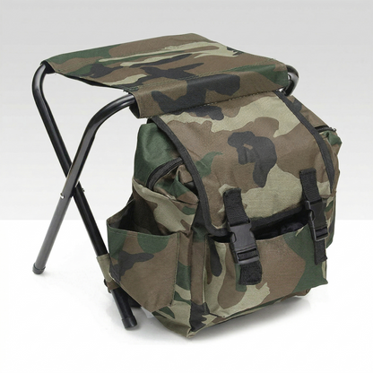 Backpack Folding Chair – 2-in-1 Portable Seat with Storage, Lightweight Camping Stool | Traverseon