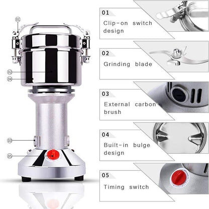 350g Electric Kitchen Grinder – High-Speed Spice & Grain Mill | Traverseon