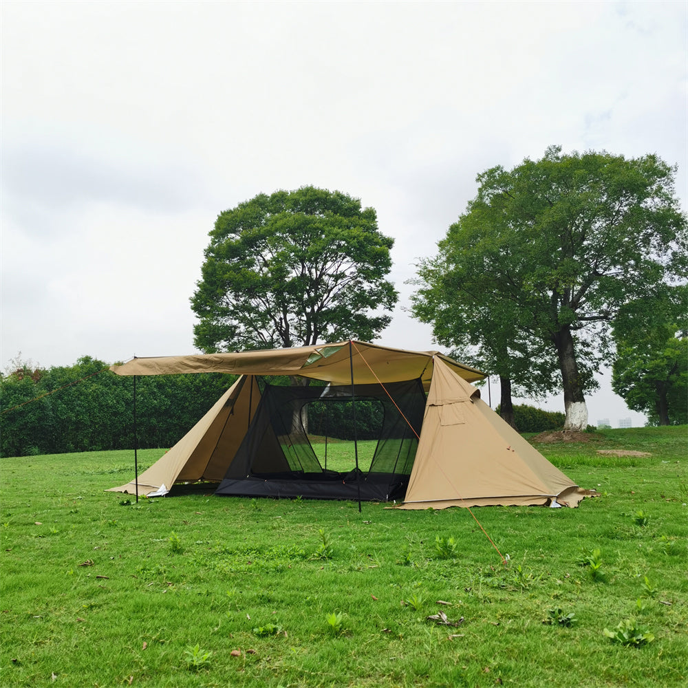 4-Season Windproof Tent with Stove Jack for Camping & Outdoor Living