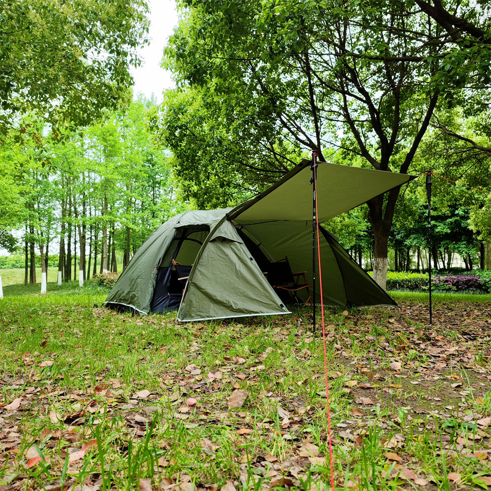 3-Person Double-Layer Camping Tent – Waterproof & Lightweight Family Shelter