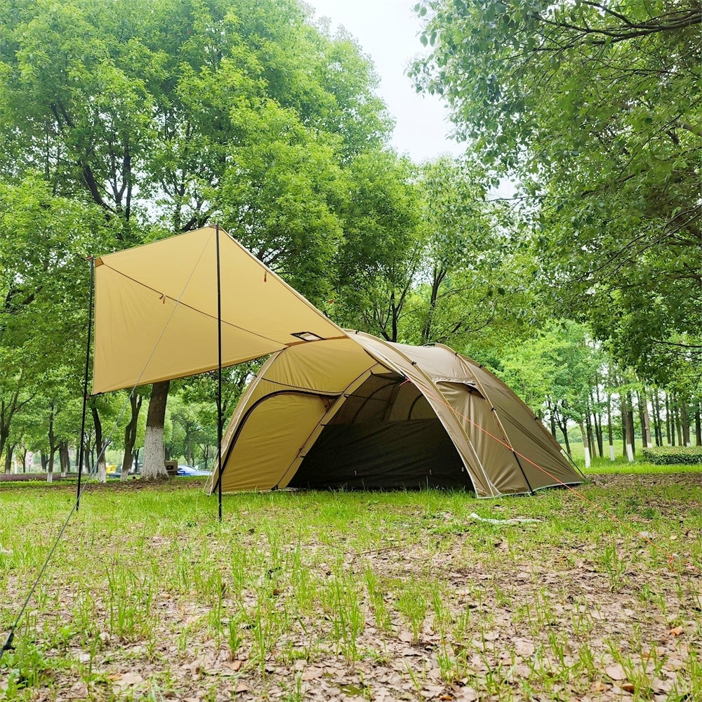 Frontier Tunnel Tent 6P — All-Season Family Shelter with Awning Extension