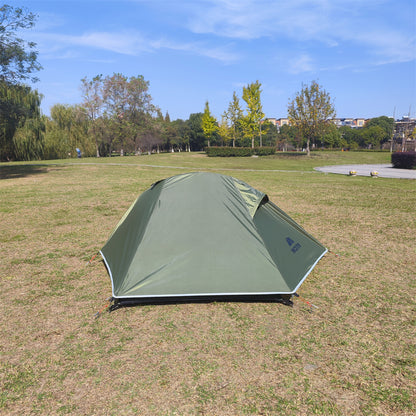 Ultralight 1P Backpacking Tent — Stealth Design, 4-Season Universal, Wind and Rainproof