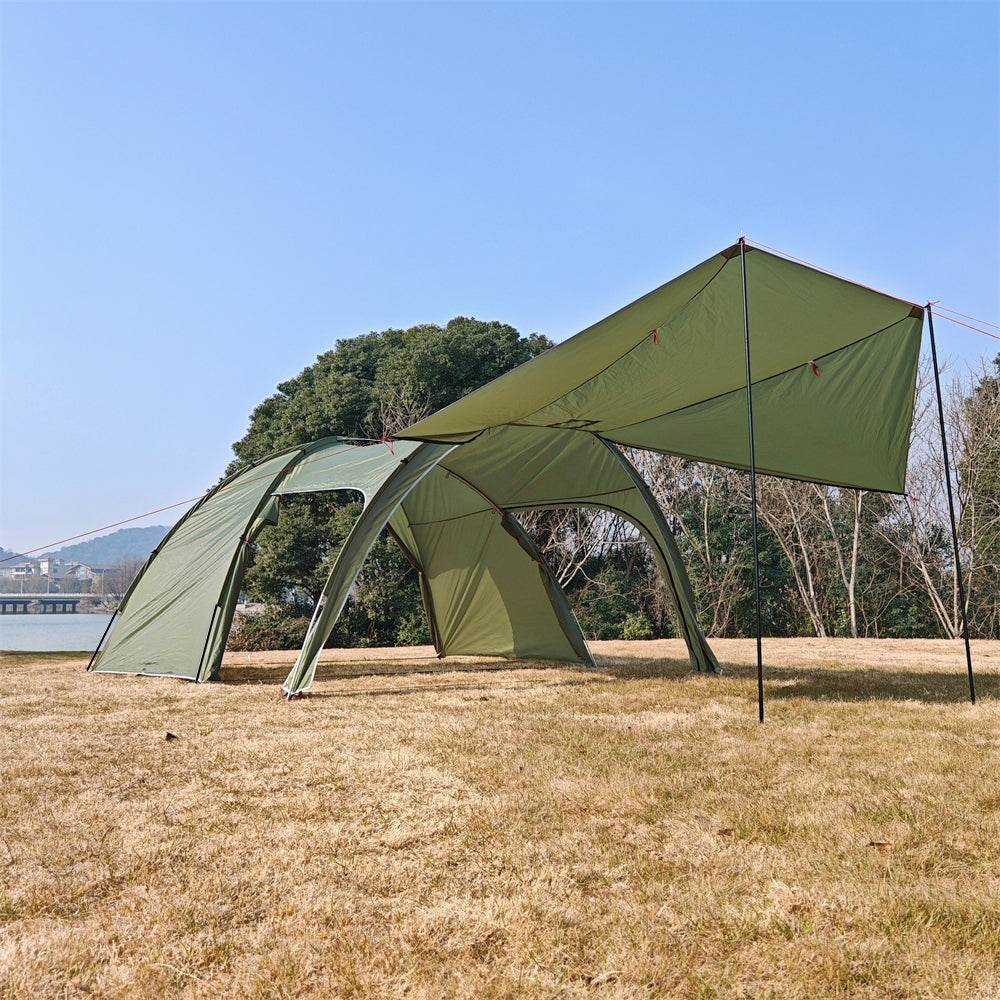 Frontier Tunnel Tent 6P — All-Season Family Shelter with Awning Extension