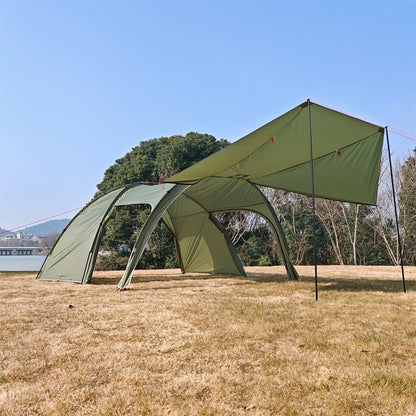 Frontier Tunnel Tent 6P — All-Season Family Shelter with Awning Extension