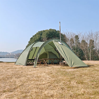 Frontier Tunnel Tent 6P — All-Season Family Shelter with Awning Extension