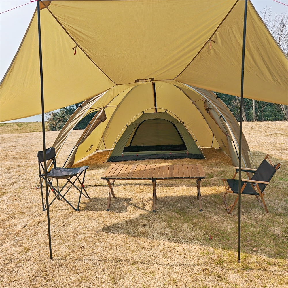 Frontier Tunnel Tent 6P — All-Season Family Shelter with Awning Extension