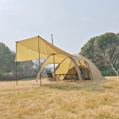 Frontier Tunnel Tent 6P — All-Season Family Shelter with Awning Extension