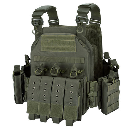 Tactical Vest MOLLE Carrier – 1000D Nylon Adjustable Military Gear Vest 38×31cm | Traverseon