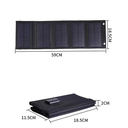 20W Foldable Solar Panel – Portable USB Charger for Camping | Traverseon