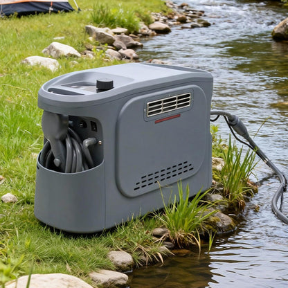 Portable Propane Water Heater – 20472 BTU 5200mAh Constant Temp 450g Tank Camping RV | Traverseon