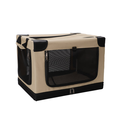 Foldable Soft Dog Crate – Portable Travel Pet Carrier with Mesh Ventilation & Waterproof Oxford Fabric | Traverseon
