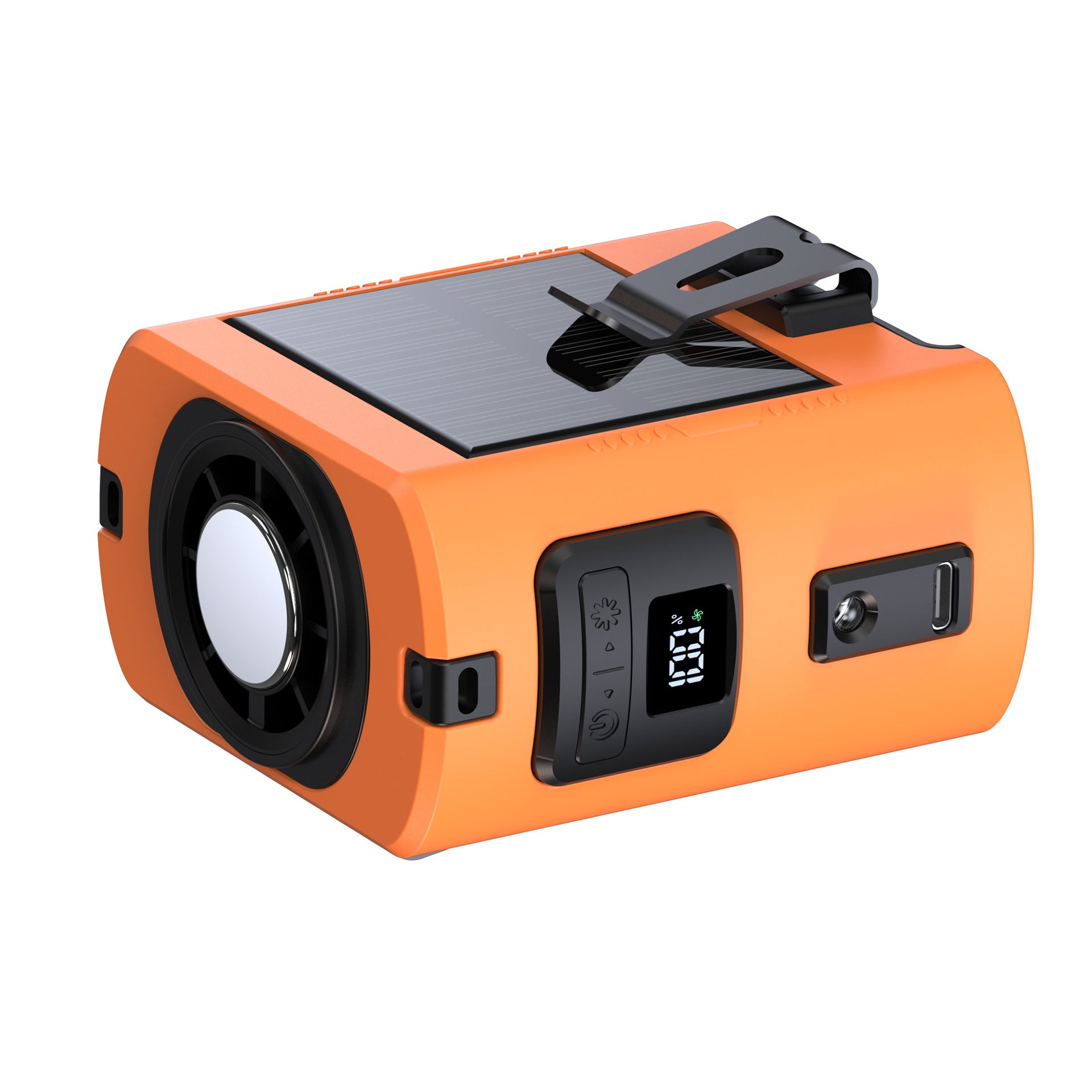 Portable Waist Fan – 8000mAh TEC Cooling, 100-Speed, Solar-Assisted | Traverseon