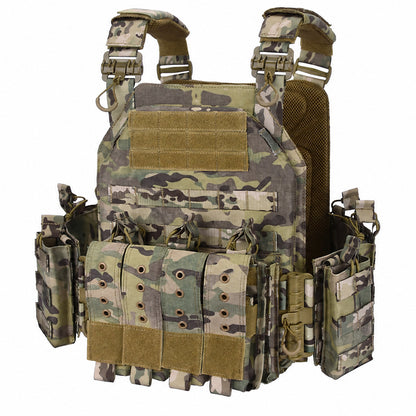 Tactical Vest MOLLE Carrier – 1000D Nylon Adjustable Military Gear Vest 38×31cm | Traverseon