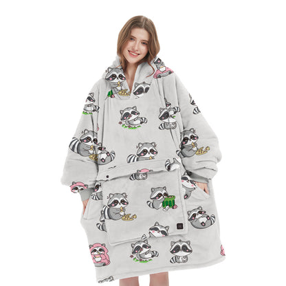 Cordless Heated Hoodie Blanket – 1400g Thick Flannel Cozy Warmth Anywhere | Traverseon