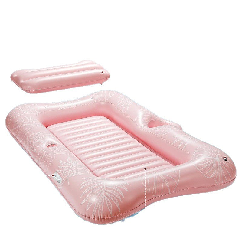 82.7" Inflatable Pool Float with Built-In Cooler – Water Lounger | Traverseon