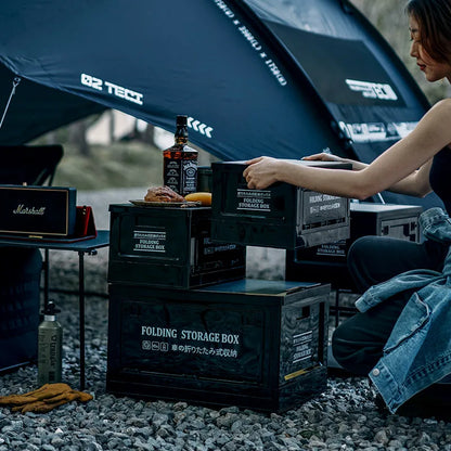 Traversen Folding Storage Crate with Wood Lid