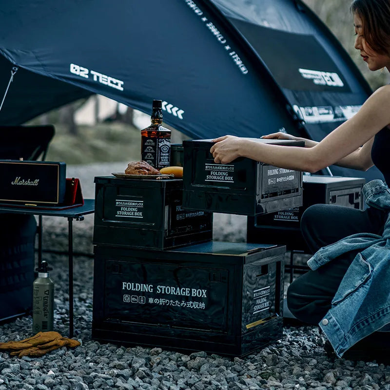 Traversen Folding Storage Crate with Wood Lid