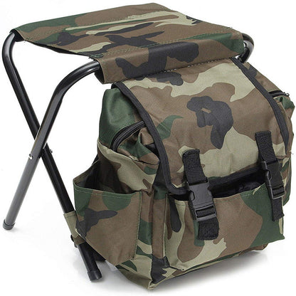 Backpack Folding Chair – 2-in-1 Portable Seat with Storage, Lightweight Camping Stool | Traverseon