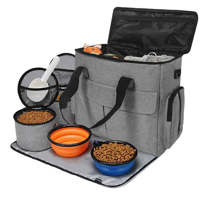 13-Piece Pet Travel Organizer Bag – Airline Approved Storage Kit | Traverseon