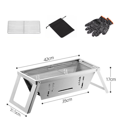 Portable Charcoal BBQ – 2cm Ultra-Thin Foldable for 3-6 People | Traverseon