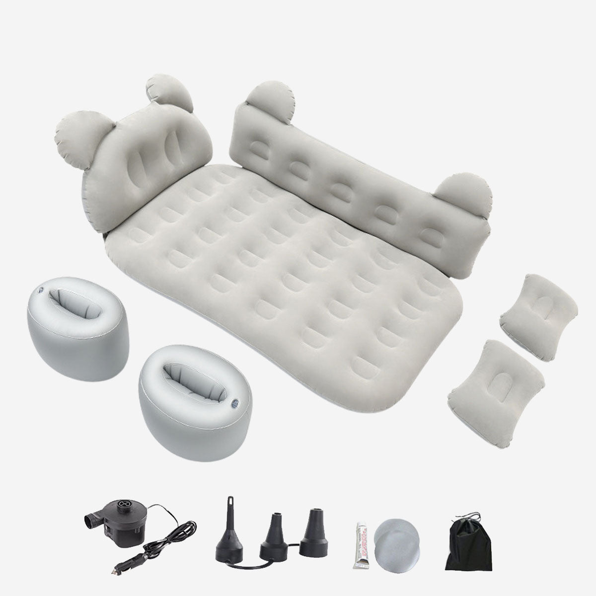 Car Inflatable Air Bed – 2-Min Fast Inflate with Headboard & Pillows