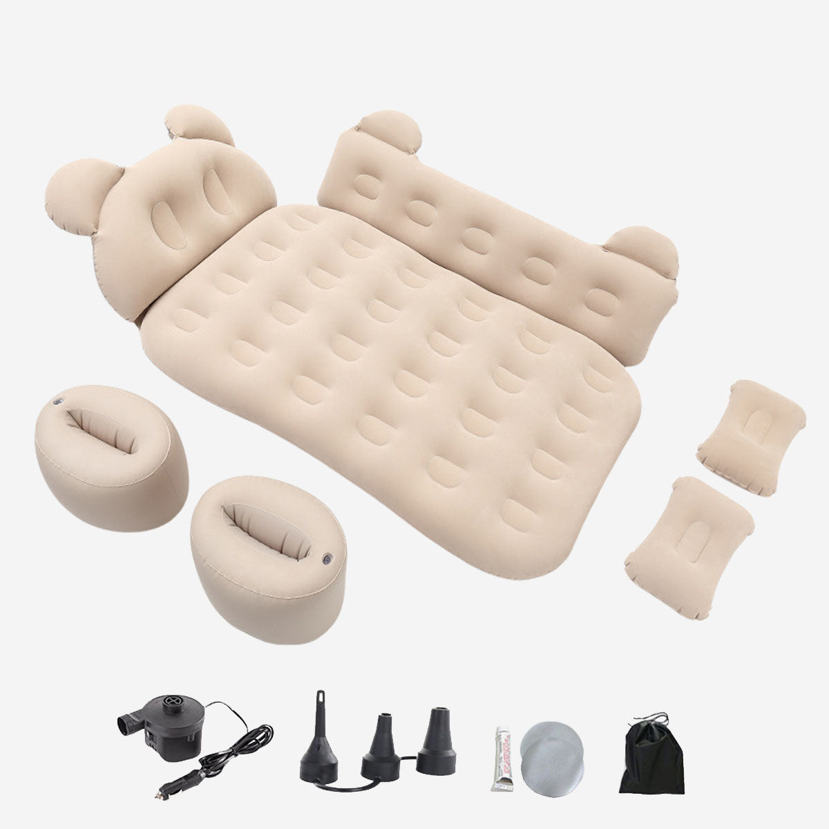 Car Inflatable Air Bed – 2-Min Fast Inflate with Headboard & Pillows