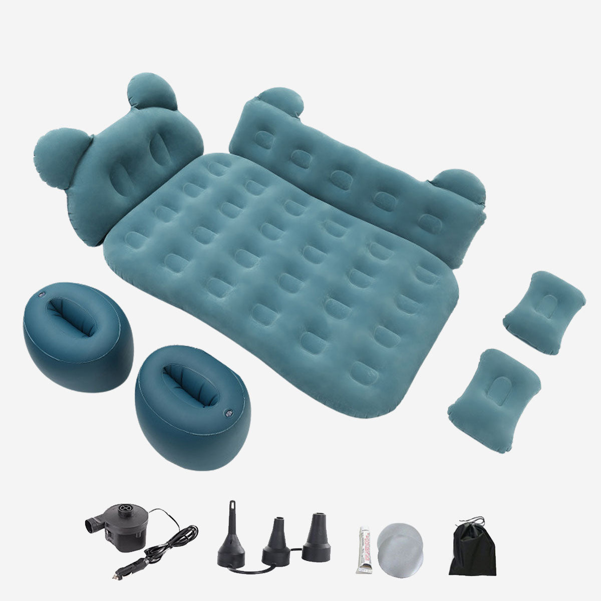 Car Inflatable Air Bed – 2-Min Fast Inflate with Headboard & Pillows