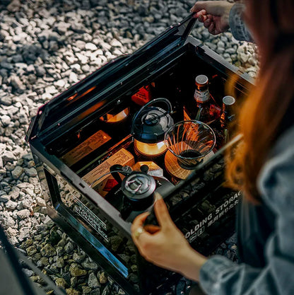 Traversen Folding Storage Crate with Wood Lid