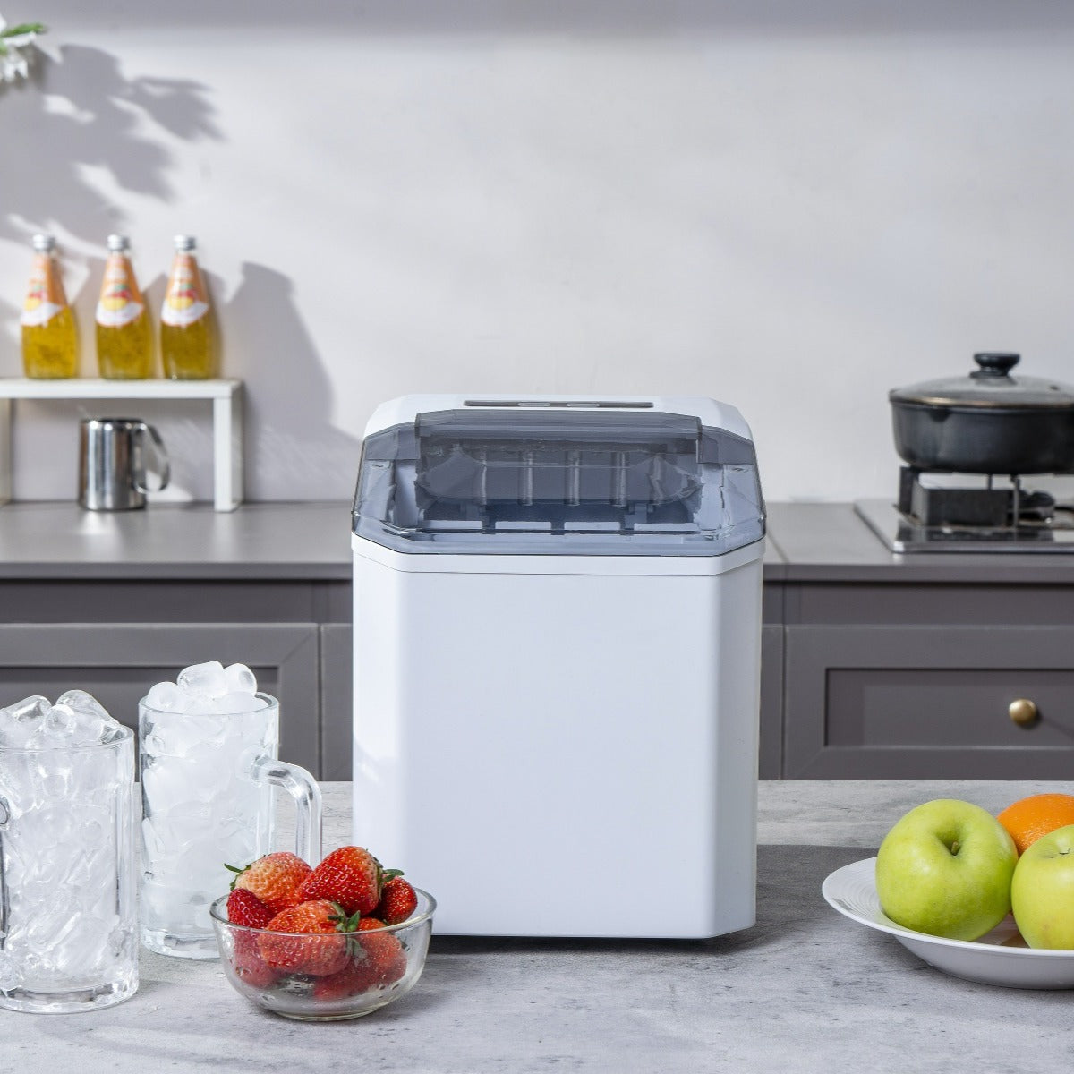 Countertop Ice Maker 6min Fast Ice - Dual Size Ice Auto Clean Portable | Traverseon