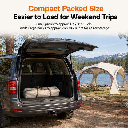 Family Dome Canopy Tent – 4–12 Person Sun Shelter, 10x10 & 14x14 ft | Traverseon