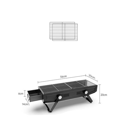 Portable Stainless Steel Grill – Foldable 3-7 People BBQ | Traverseon