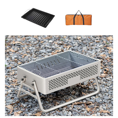 Portable Smokeless BBQ Grill – Foldable 27cm Wide for 5+ People | Traverseon