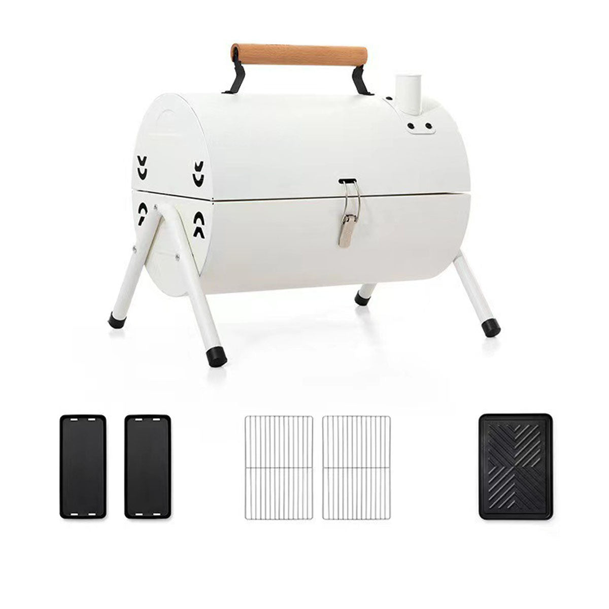 Portable Folding Charcoal Grill – 3-5 People Dual-Zone Roasting for Camping & Picnics