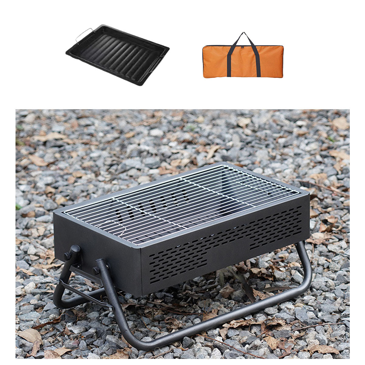 Portable Smokeless BBQ Grill – Foldable 27cm Wide for 5+ People | Traverseon