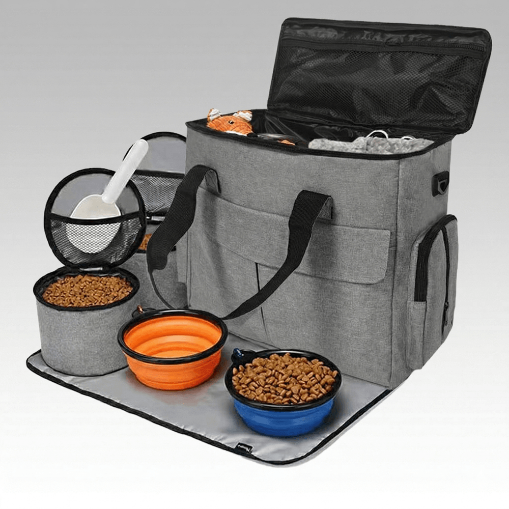 13-Piece Pet Travel Organizer Bag – Airline Approved Storage Kit | Traverseon