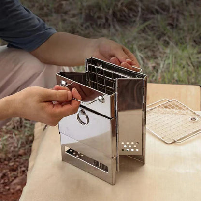 Folding Portable Wood Burning Stove – Multi-Fuel Cooking |Traverseon