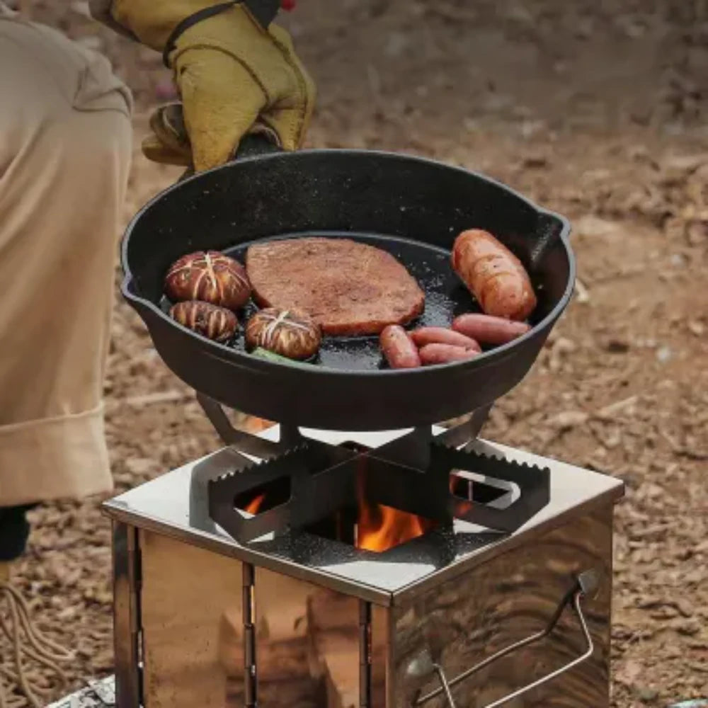 Folding Portable Wood Burning Stove – Multi-Fuel Cooking |Traverseon